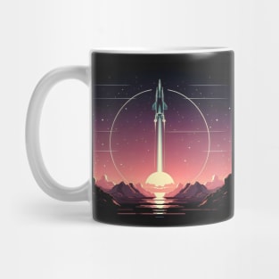 Sci fi rocket art Mug